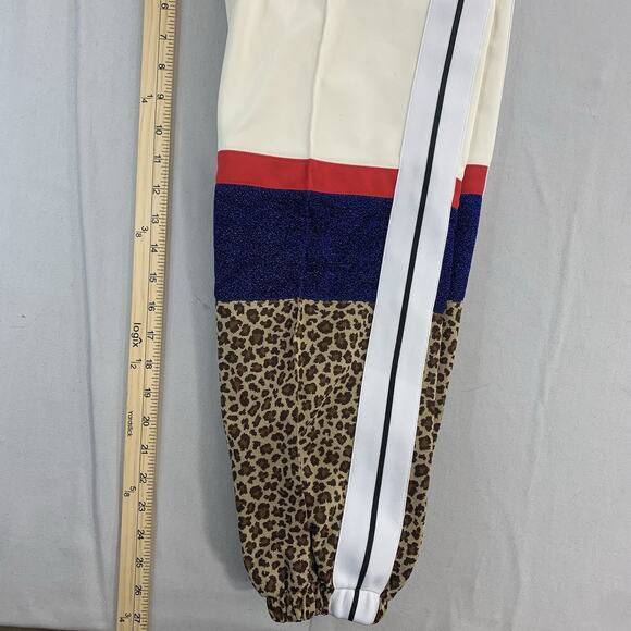 PALM ANGELS White Leopard V Colorblock Jogger Track Pants Adult Size XS - Picture 12 of 12